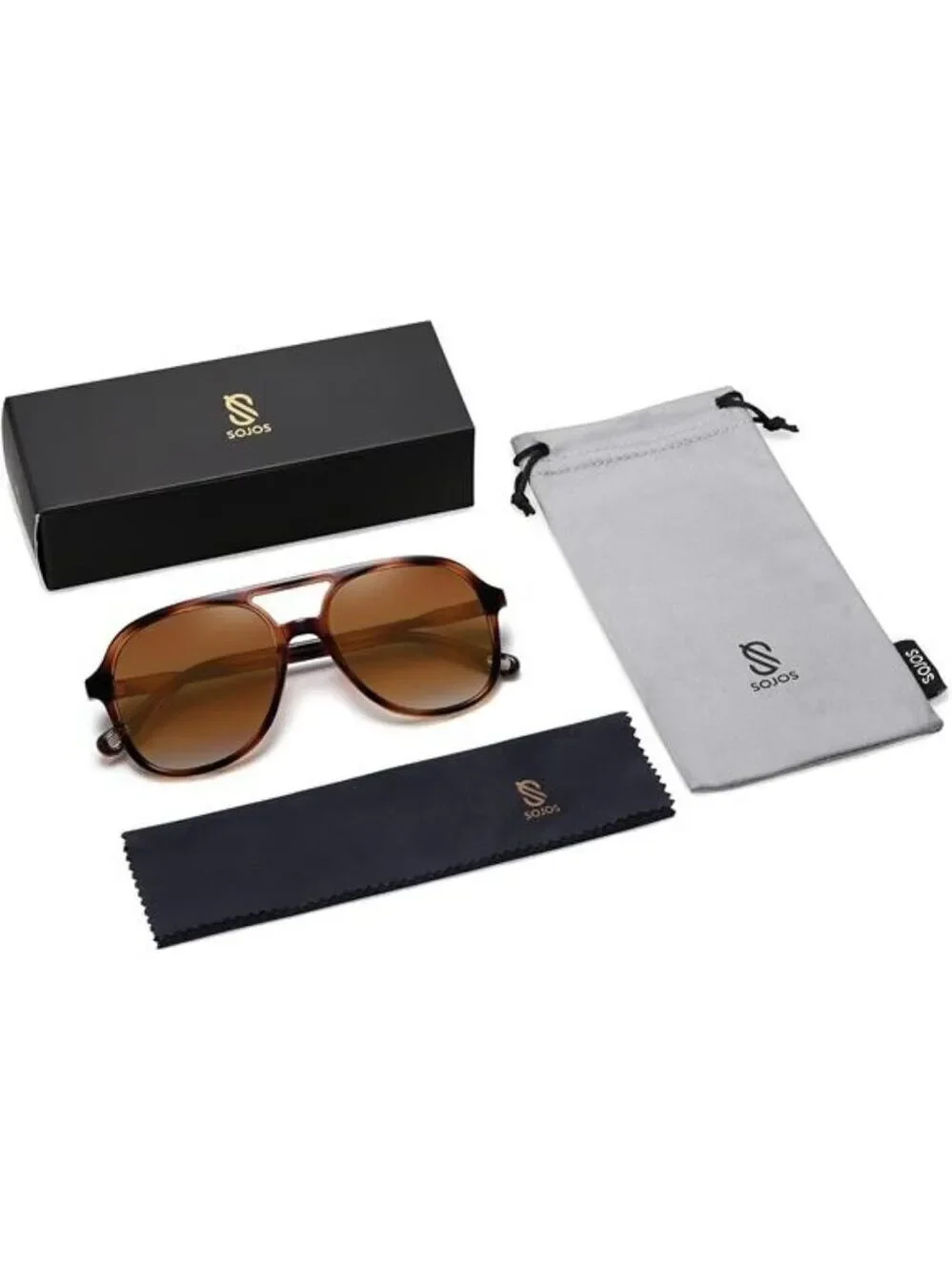 Retro Polarized Aviator Sunglasses Women Men Square Vintage 70s UV400